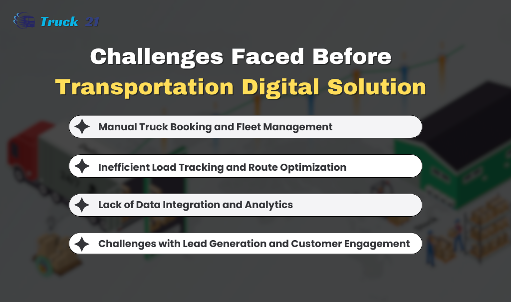 Challenges Faced Before Transportation Digital Solution